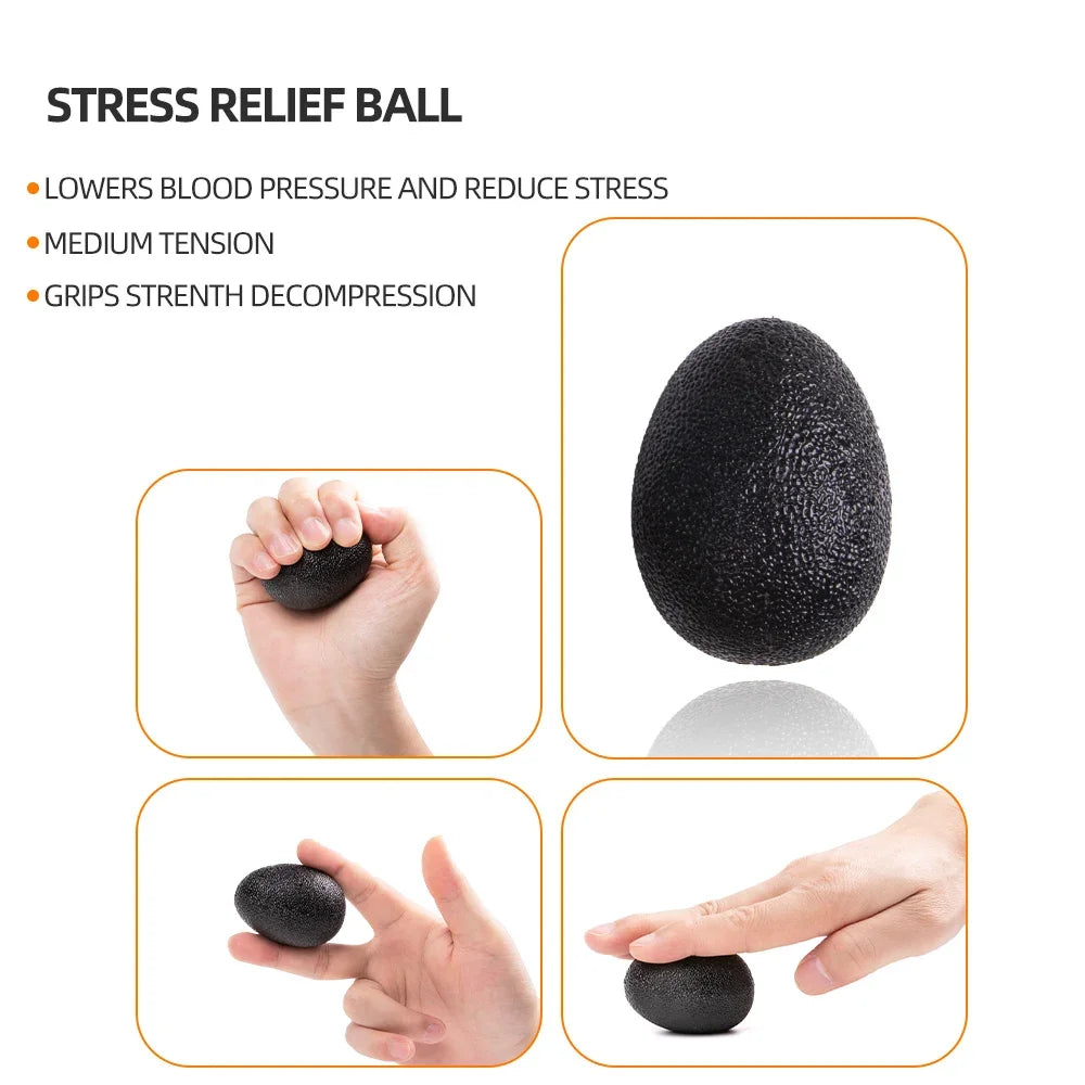 Gym Fitness Adjustable Count Hand Grip Set Finger Forearm Strength Muscle Recovery  Gripper Exerciser Trainer Ball Decompression