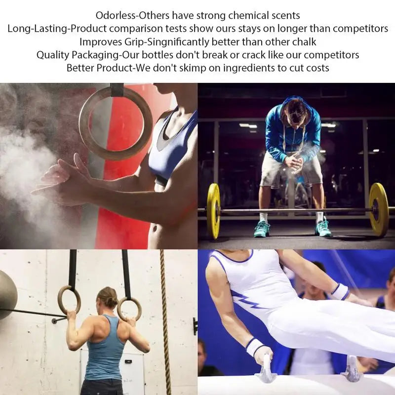50-200ml Liquid Chalk Sports Magnesium Powder Fitness Weight Lifting Anti Slip Cream Grip Weight Lifting Climbing Gym Sports
